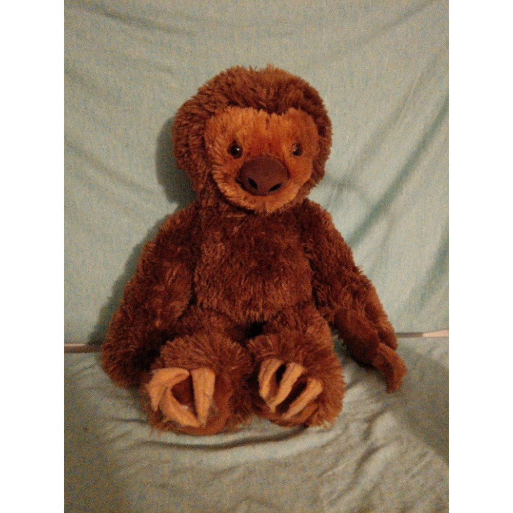 Build-a-bear Sloth BAB Retired 2016 Build A Bear Brown W/Attachable Paws